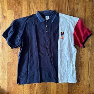 Vintage Columbia Color Block Polo. Size L.